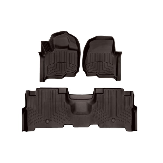 WeatherTech FloorLiner HP Custom Fit Floor Mats compatible with Expedition Max, Expedition, Navigator L, Navigator - 1st & 2nd Row, Cocoa