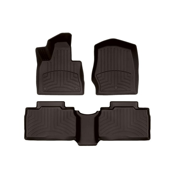 WeatherTech FloorLiner HP Custom Fit Floor Mats compatible with Ford Explorer, Explorer Hybrid, Explorer ST - 1st & 2nd Row, Cocoa