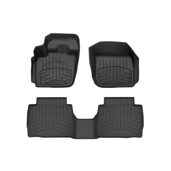 WeatherTech FloorLiner HP Custom Fit Floor Mats compatible with Fusion, MKZ - 1st & 2nd Row, Black