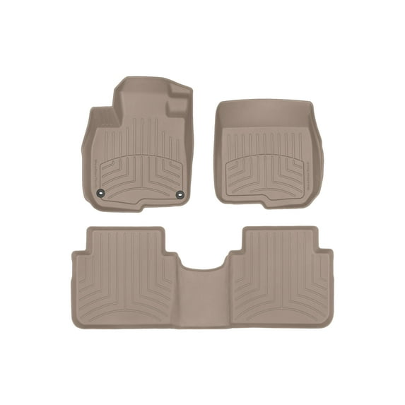 WeatherTech FloorLiner HP Custom Fit Floor Mats compatible with Honda CR-V, CR-V Hybrid - 1st & 2nd Row, Tan
