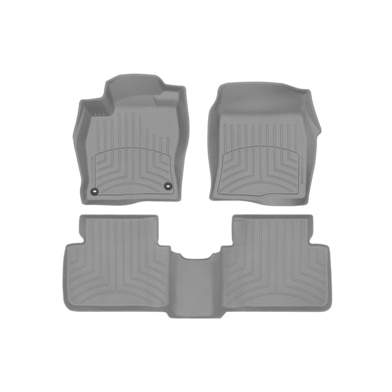 WeatherTech FloorLiner HP Custom Fit Floor Mats compatible with Honda Civic Si, Civic Type R, Civic - 1st & 2nd Row, Grey