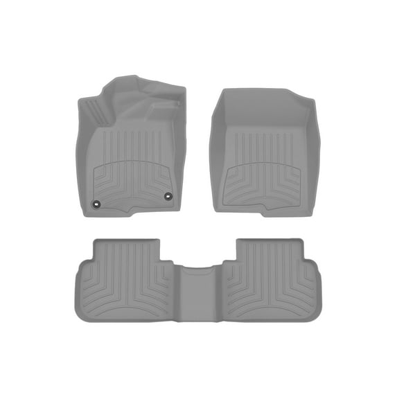 WeatherTech FloorLiner HP Custom Fit Floor Mats compatible with Integra, Integra Type S, Civic, Civic Type R, Civic Si - 1st & 2nd Row, Grey