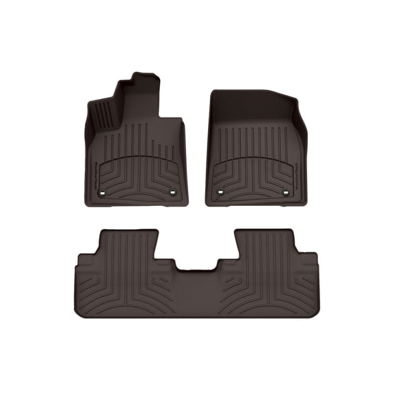 WeatherTech FloorLiner HP Custom Fit Floor Mats compatible with Lexus RX, RX Hybrid - 1st & 2nd Row, Cocoa