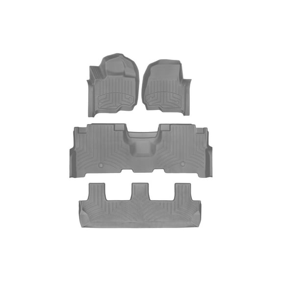 WeatherTech FloorLiner HP Custom Fit Floor Mats compatible with Expedition, Navigator - Complete Set (1st, 2nd, & 3rd Row), Grey