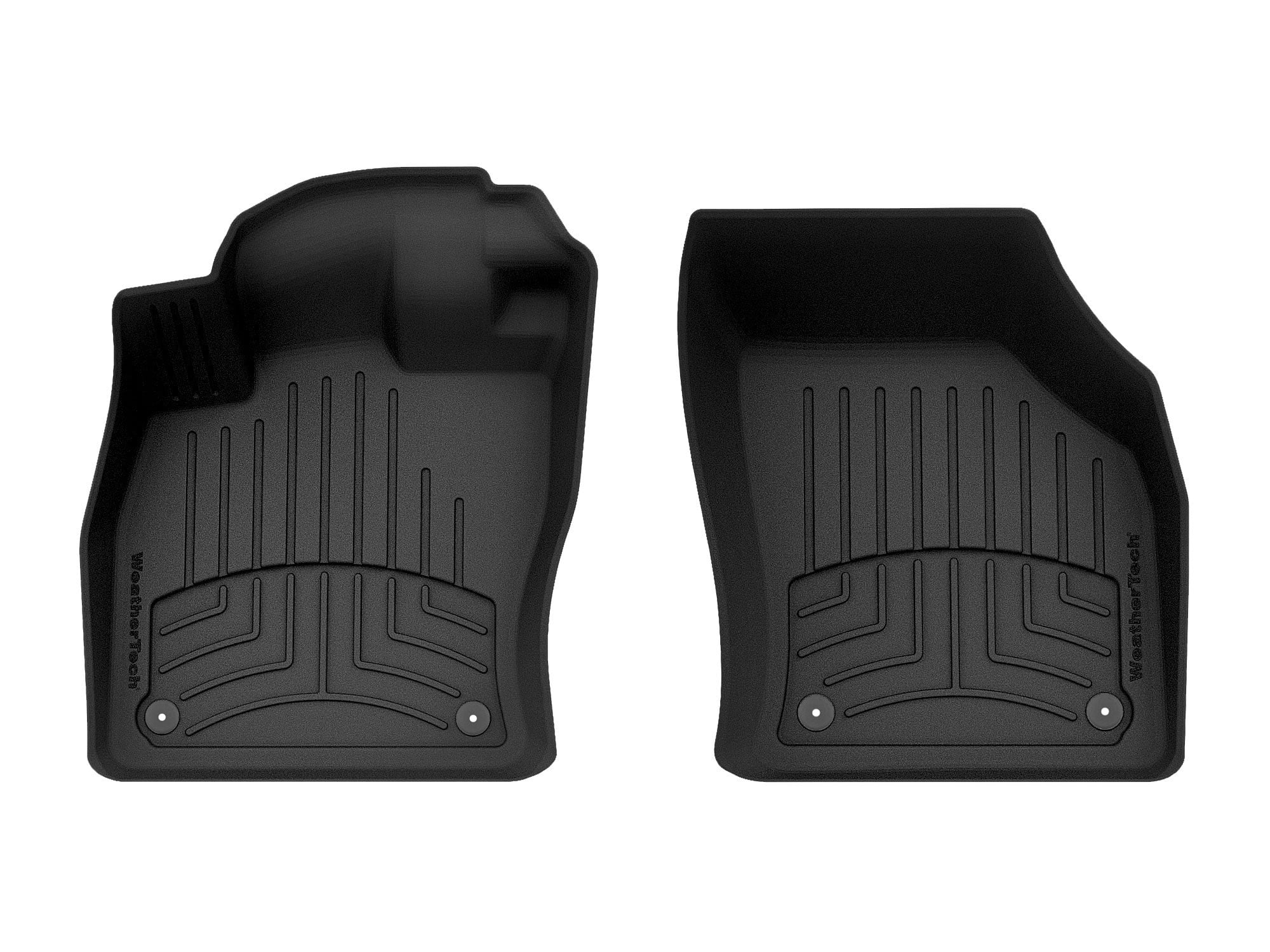 WeatherTech FloorLiner HP Custom Fit Floor Mats compatible with RS3, A3, A3 Sportback e-tron, S3, Golf GTI, Golf R - 1st Row (Driver & Passenger), Black