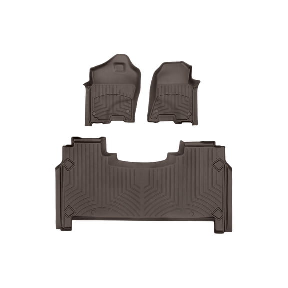WeatherTech FloorLiner HP Custom Fit Floor Mats compatible with Ram Truck 1500, Ram Truck 1500 TRX, Ram 1500, Ram 1500 TRX - 1st & 2nd Row, Cocoa