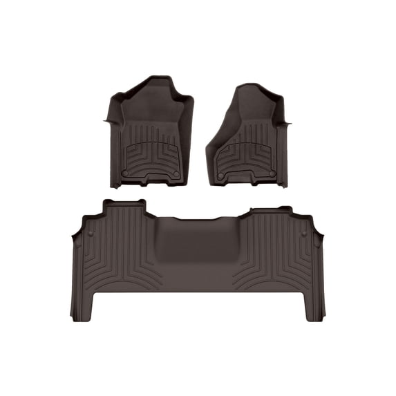 WeatherTech FloorLiner HP Custom Fit Floor Mats compatible with Ram 2500/3500, Ram Truck 2500/3500 - 1st & 2nd Row, Cocoa