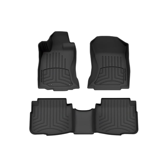 WeatherTech FloorLiner HP Custom Fit Floor Mats compatible with Subaru Legacy, Outback - 1st & 2nd Row, Black