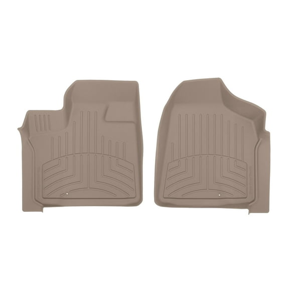 WeatherTech FloorLiner HP Custom Fit Floor Mats compatible with Town & Country Van, Grand Caravan - 1st Row (Driver & Passenger), Tan