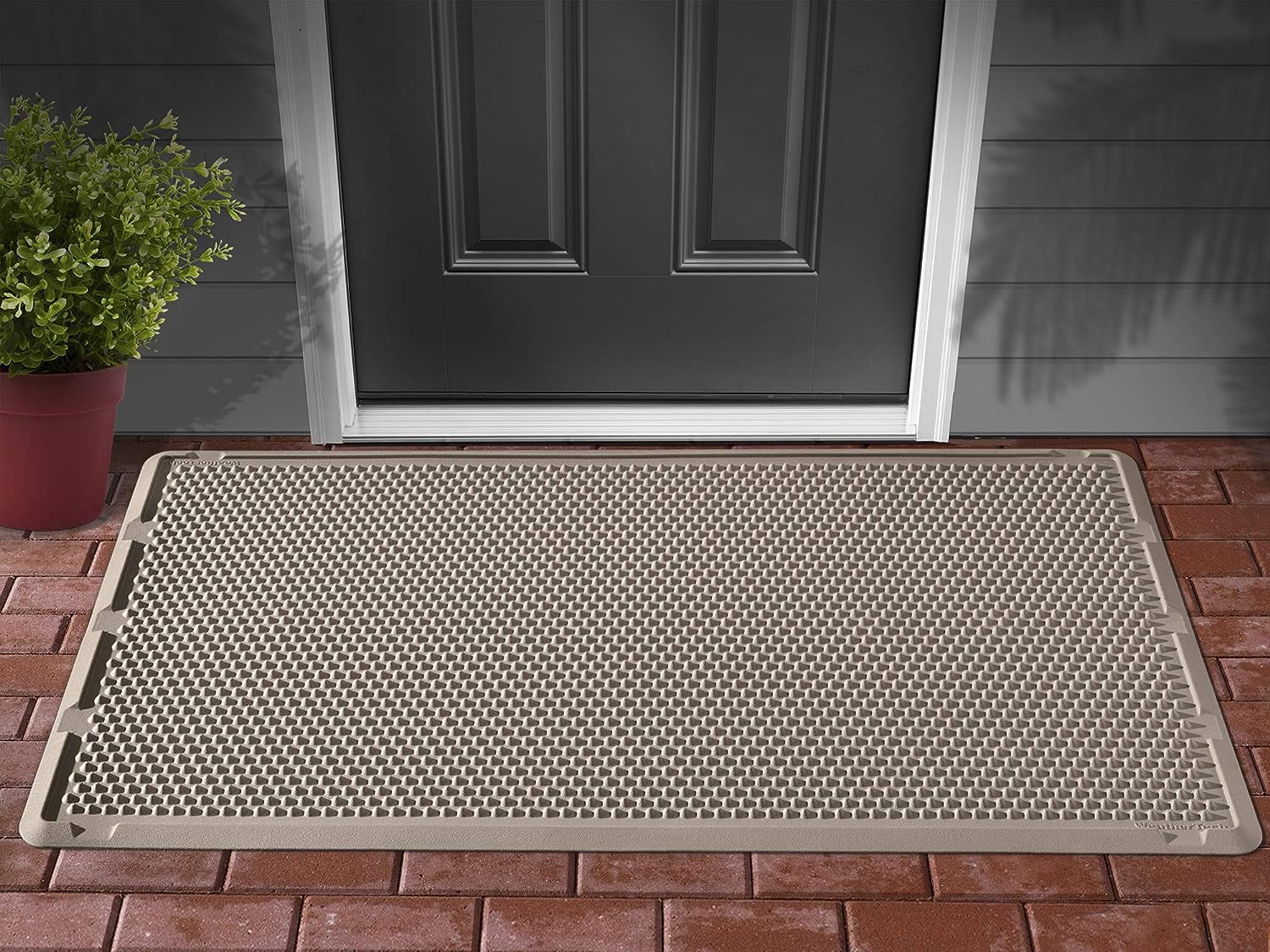 WeatherTech 30x60 Outdoor Mat, Tan, with SemiRigid Cones for Debris