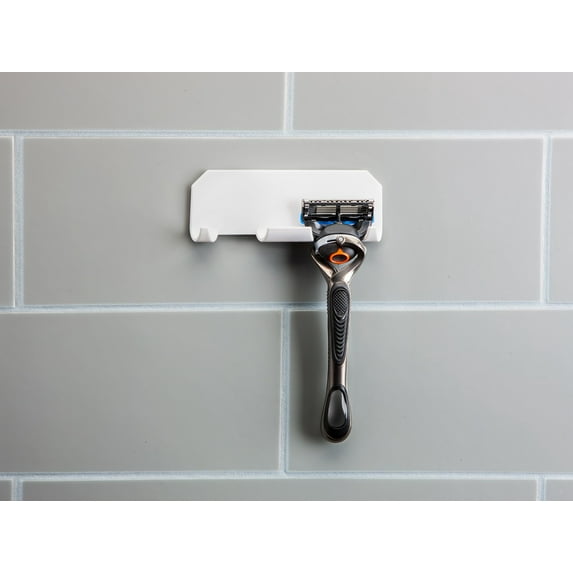 WeatherTech RazorHolder - Wall Mounted Dual Razor Holder, White