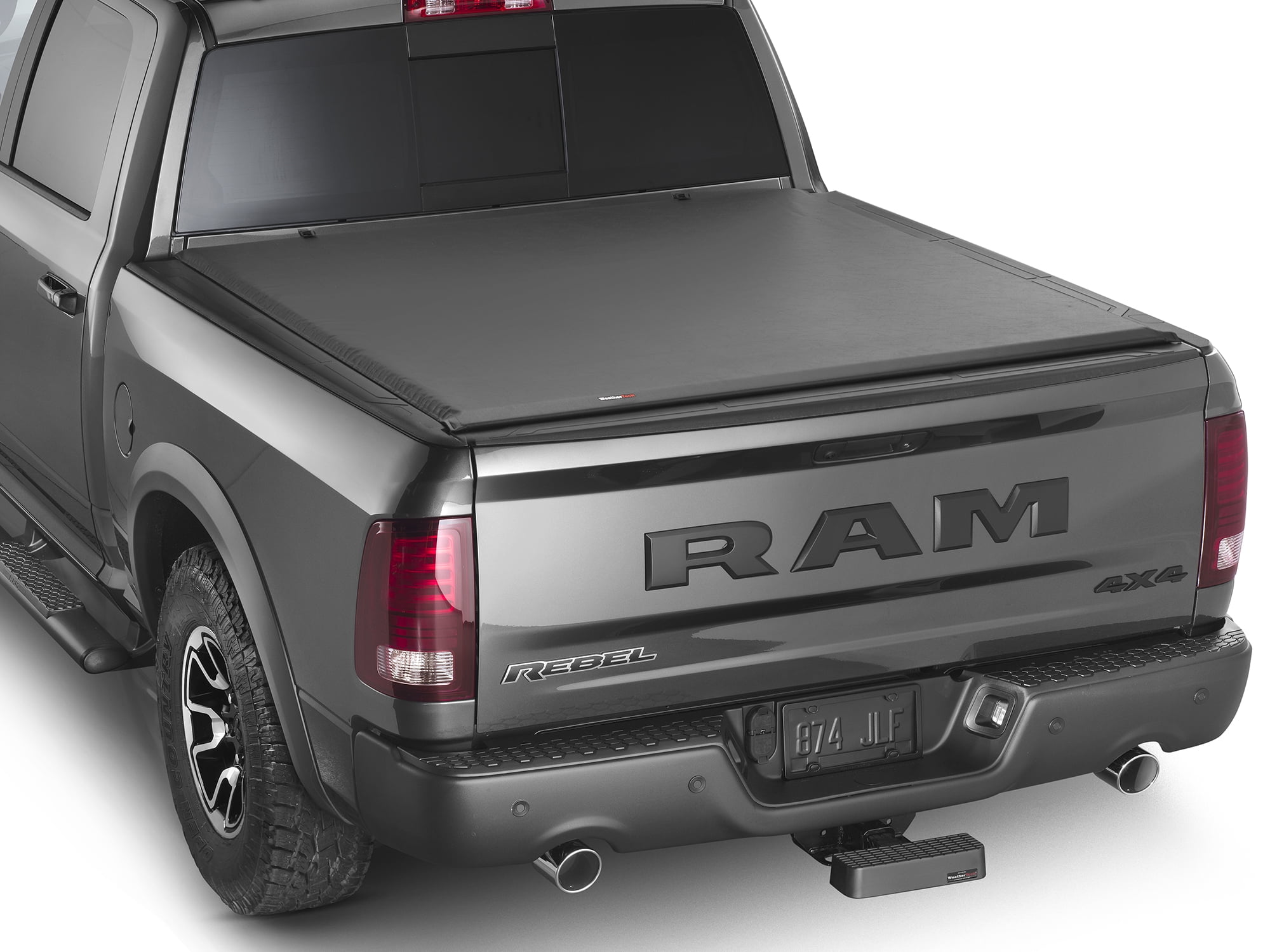WeatherTech Roll Up Truck Bed Cover For Ram 1500 (Fits 2009-2026) - Black Vinyl, AutoLatch II, No Drill