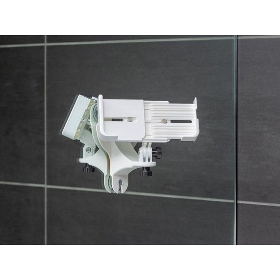 WeatherTech Rotating MirrorFone - White Two View with Solid Billet Aluminum Knobs, Graphite - Mirror Mounted (8ARM4DG)