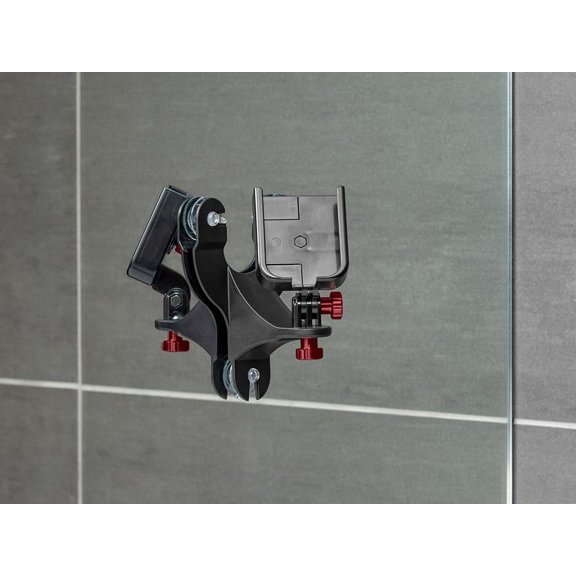 WeatherTech Rotating MirrorFone with Solid Billet Aluminum Knobs, Red - Phone Holder Mount for Bathroom Kitchen Shower Mirror Tile (8ARM2RD)