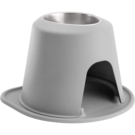 WeatherTech Single High Pet Feeding System - Raised Dog / Cat Bowl - 10" High Stand Light Grey (SH6410LGLG)