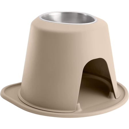WeatherTech Single High Pet Feeding System - Raised Dog / Cat Bowl - 10" High Stand Tan (SH6410TNTN)