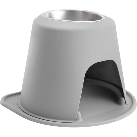 WeatherTech Single High Pet Feeding System - Raised Dog/Cat Bowl - 14" High Stand Light Grey (SH9614LGLG)