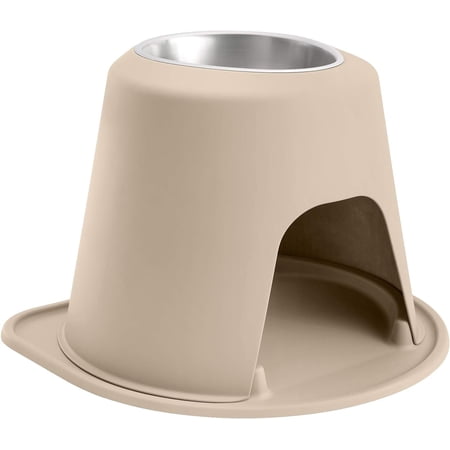 WeatherTech Single High Pet Feeding System - Raised Dog / Cat Bowl - 14" High Stand Tan (SH9614TNTN)