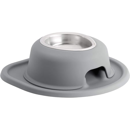 WeatherTech Single High Pet Feeding System - Raised Dog / Cat Bowl - 3" High Stand Dark Grey (SH0803DGDG)