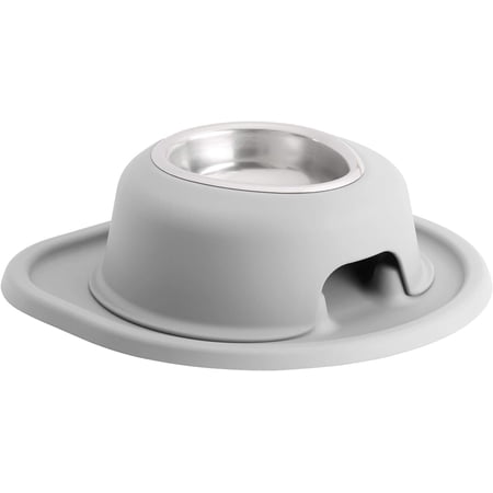 WeatherTech Single High Pet Feeding System - Raised Dog/Cat Bowl - 3" High Stand Light Grey (SH0803LGLG)