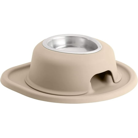 WeatherTech Single High Pet Feeding System - Raised Dog / Cat Bowl - 3" High Stand Tan (SH0803TNTN)