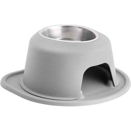 WeatherTech Single High Pet Feeding System - Raised Dog / Cat Bowl - 6" High Stand Light Grey (SH3206LGLG)