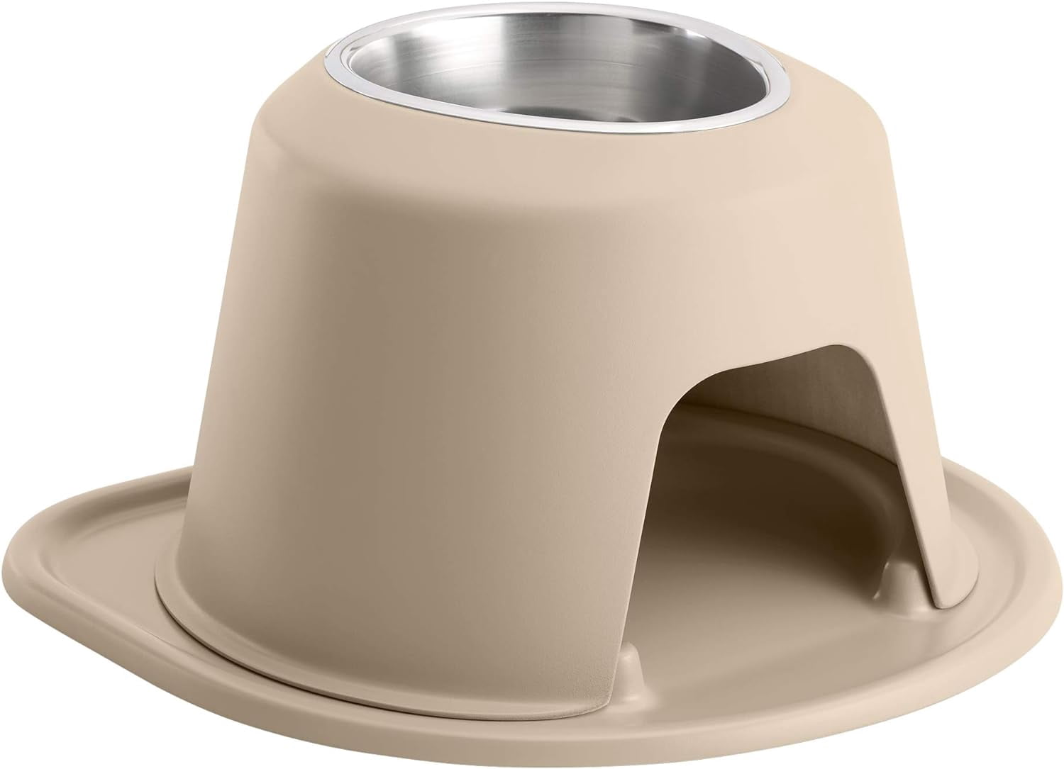 WeatherTech Single High Pet Feeding System - Raised Dog / Cat Bowl - 8" High Stand Tan (SH3208TNTN)
