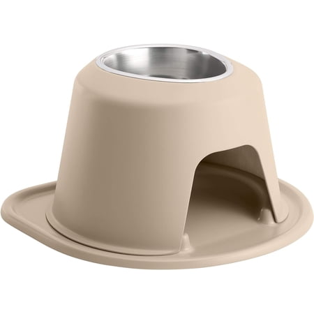 WeatherTech Single High Pet Feeding System - Raised Dog / Cat Bowl - 8" High Stand Tan (SH3208TNTN)