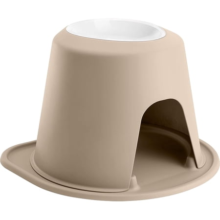 WeatherTech Single High Pet Feeding System w/Plastic Dog/Cat Bowls - 12" High Stand Tan (PSH6412TNTN)