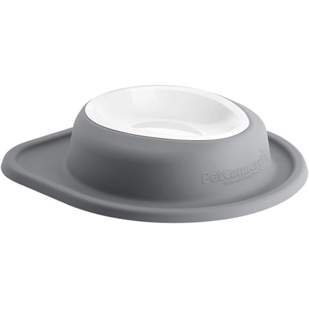 WeatherTech Single Low Pet Feeding System w/Plastic Dog/Cat Bowls - 32 oz (4 Cups) Dark Grey (PSL3203DG)