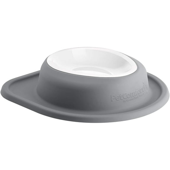 WeatherTech Single Low Pet Feeding System w/Plastic Dog/Cat Bowls - 32 oz (4 Cups) Dark Grey (PSL3203DG)