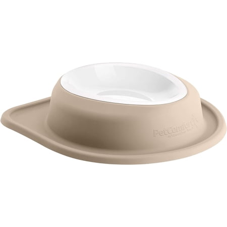 WeatherTech Single Low Pet Feeding System w/Plastic Dog/Cat Bowls - 64 oz (8 Cups) Tan (PSL6403TN)