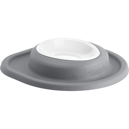 WeatherTech Single Low Pet Feeding System w/Plastic Dog/Cat Bowls - 8 oz (1 Cup) Dark Grey (PSL0801DG)