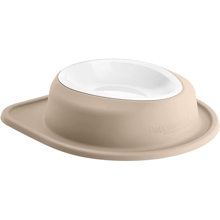 WeatherTech Single Low Pet Feeding System w/Plastic Dog/Cat Bowls - 96 oz (12 Cups) Tan (PSL9603TN)