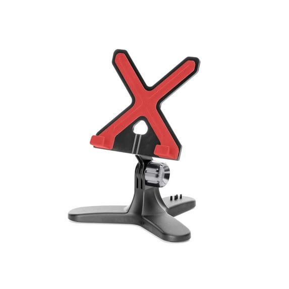 WeatherTech TabletHolder (Black/Red) with Graphite Billet Knobs - Tablet Holder for Desktop, Tabletop or Kitchen Counter Top Non Slip Multi Surface Holder