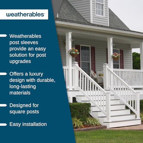 Weatherables 6x6 Post Sleeve Weatherproof Premium Outdoor Vinyl Post Weatherables 6x6 post sleeve weatherproof premium outdoor vinyl post
