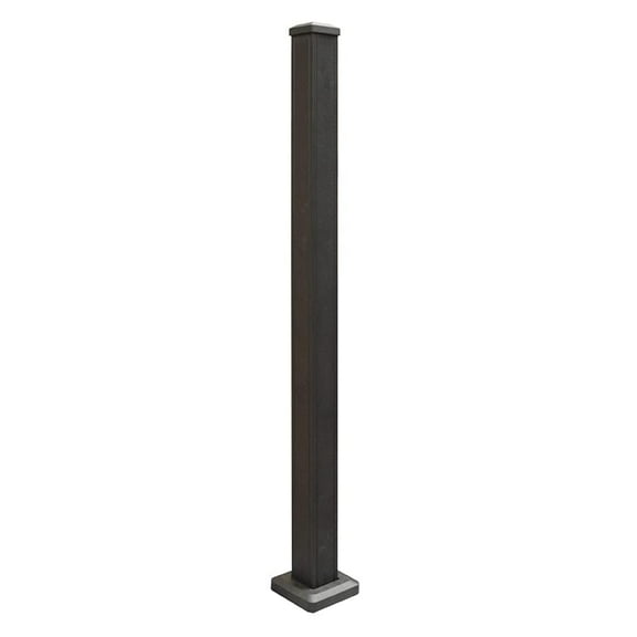 Weatherables Aluminum Railing Post Kit – Aluminum Post Kit for Arlington, Georgetown, and Cornell Railing Kits, Made with Durable Black Textured Powder-Coat Finish (3 in. x 3 in. x 45 in.)