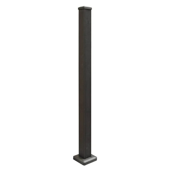 Weatherables Aluminum Railing Post Kit – Aluminum Post Kit for Arlington, Georgetown, and Cornell Railing Kits, Made with Durable Black Textured Powder-Coat Finish (3 in. x 3 in. x 45 in.)