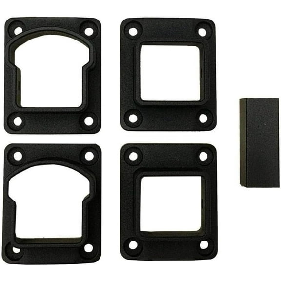 Weatherables Stanford Railing Brackets – Aluminum Indoor & Outdoor Straight Railing Brackets, Made with Durable & Low-Maintenance Black Textured Powder-Coat Finish