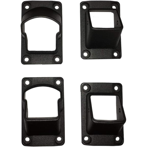 Weatherables Stanford Railing Brackets – Aluminum Outdoor Stair Railing Brackets, Made with Durable & Low-Maintenance Black Textured Powder-Coat Finish