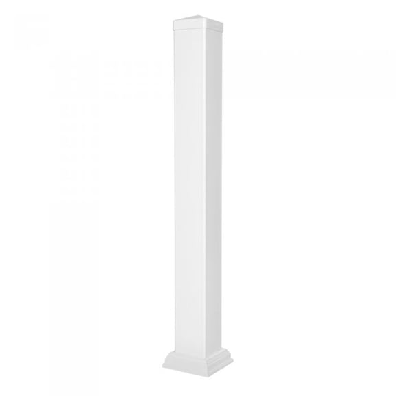 Weatherables Vinyl Railing Posts, Vinyl Post Kit 4 in. x 4 in. x 39 in. (White)