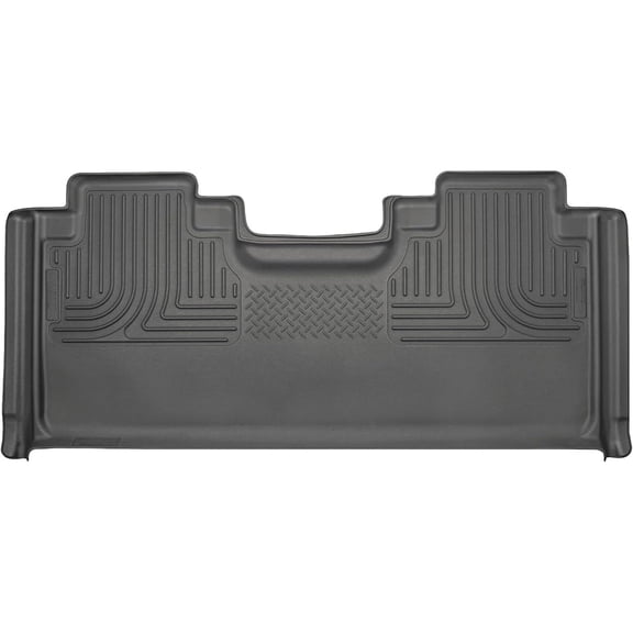 Weatherbeater Floor Mats | Fits 2015-2025 Ford F-150 SUPERCAB ONLY; 2017-2025 Ford F-250/F-350/F-450 SUPERCAB ONLY with Fold Flat Storage (Full Coverage) | 2nd Row, 1-pc Black