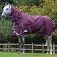 thumbnail image 1 of Weatherbeeta Comfitec Plus Dynamic II Detach-A-Neck Turnout Sheet (0g Lite), Maroon (Grey/White Trim), Size: 60, 1 of 5