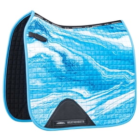 Weatherbeeta Prime Marble Dressage Saddle Pad Blue Swirl Marble Print Full