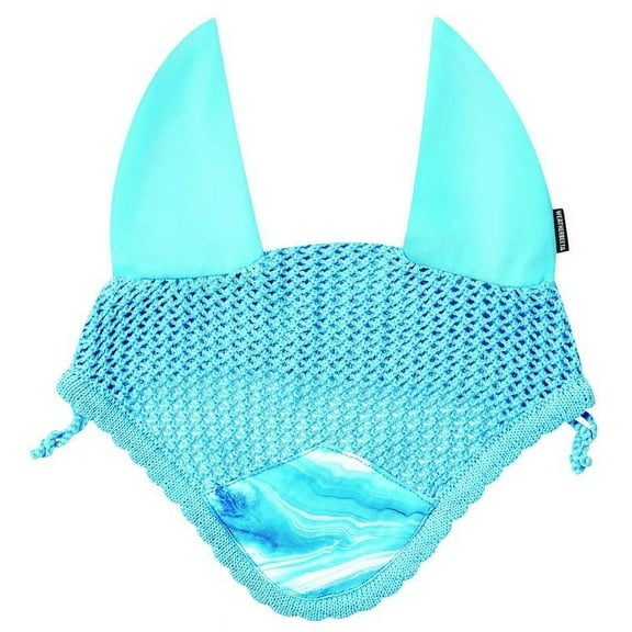 WeatherBeeta Prime Marble Ear Bonnet Blue Swirl Marble Print Full