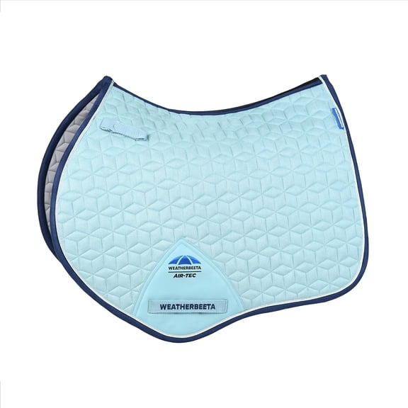 Weatherbeeta Suede Elite Air-Tec Jump Shaped Saddle Pad, Aqua, Large