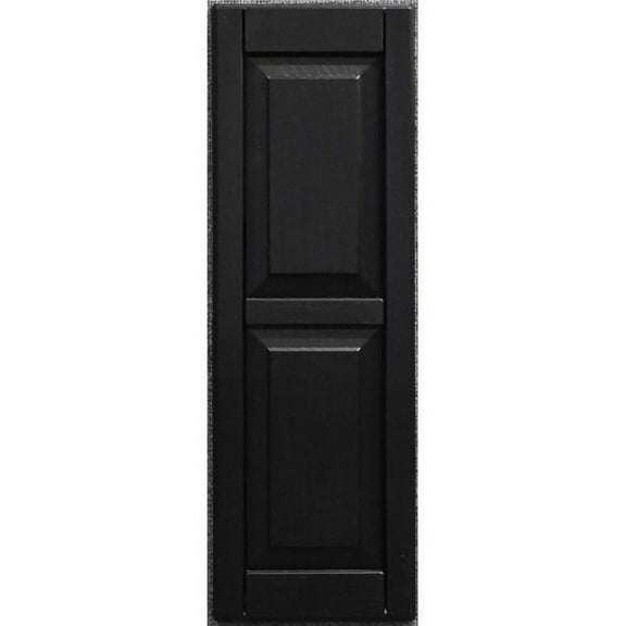 Weatherbest  12 x 71 in. Raised Panel Exterior Decorative Shutters, Black