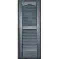 thumbnail image 1 of Weatherbest  9 x 27 in. Louvered Exterior Decorative Shutters, Navy Blue, 1 of 1
