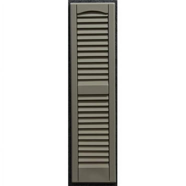 Weatherbest L0927CL-FH 9 x 27 in. Louvered Exterior Decorative Shutters, Clay