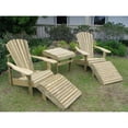 thumbnail image 1 of Weathercraft 4-Piece Adirondack Patio Furniture Set with 2 Chairs and 2 Footrests, Beige, 1 of 3
